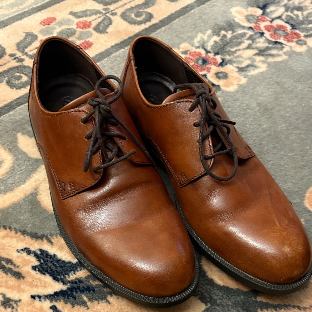 Ecco Men's Brown Leather Oxfords
